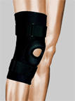 Ортез на коленный сустав с металлическими спиральными ребрами жесткости